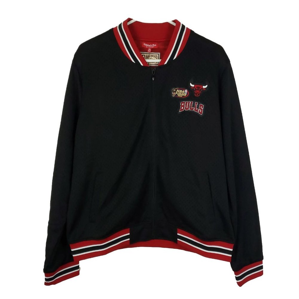 Chicago Bulls Mitchell & Ness NBA Womens Jersey Jacket  Black‎ Red NWT